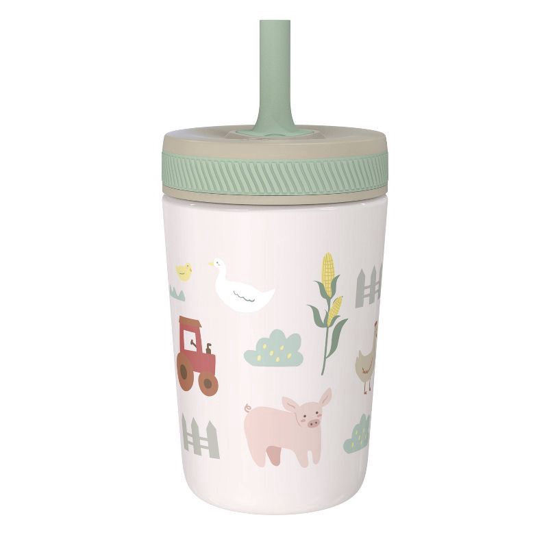 slide 2 of 5, Zak Designs 12oz Sunny Acres Stainless Steel Vacuum Kelso Tumber Off-White, 12 oz