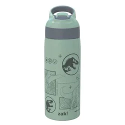 Zak Designs 19oz Jurassic World Stainless Steel Double Wall Vacuum Riverside Water Bottle Green