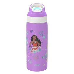 Zak Designs 19oz Princess Stainless Steel Double Wall Vacuum Riverside Water Bottle Purple