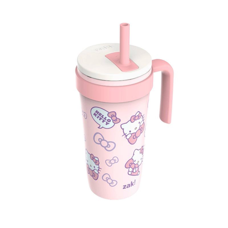 slide 3 of 5, Zak Designs 18oz Hello Kitty Stainless Steel Vacuum Fairway Straw Tumbler Pink, 18 oz