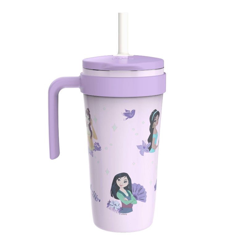 slide 2 of 5, Zak Designs 18oz Princess Stainless Steel Vacuum Fairway Straw Tumbler Purple, 18 oz