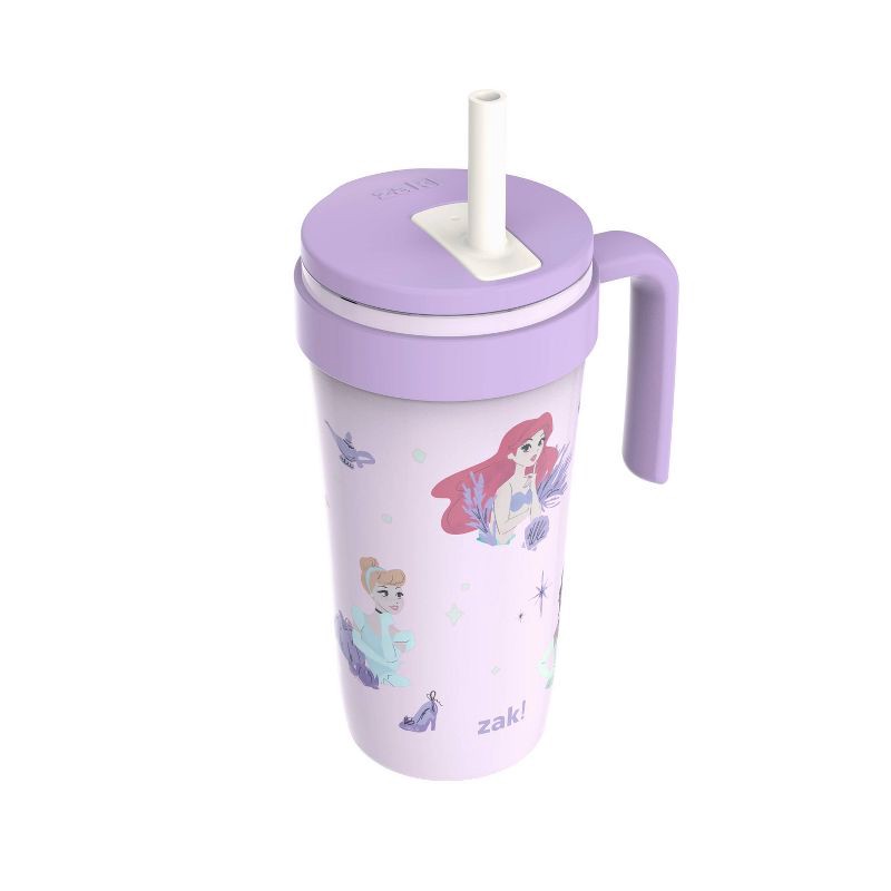 slide 3 of 5, Zak Designs 18oz Princess Stainless Steel Vacuum Fairway Straw Tumbler Purple, 18 oz