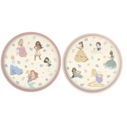 Zak Designs 2pk 8" Princess Melamine Bamboo Plates