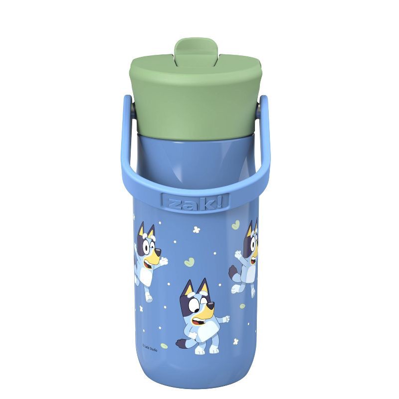slide 2 of 6, Zak Designs 14oz Bluey Stainless Steel Vacuum Harmony Straw Water Bottle Blue, 14 oz