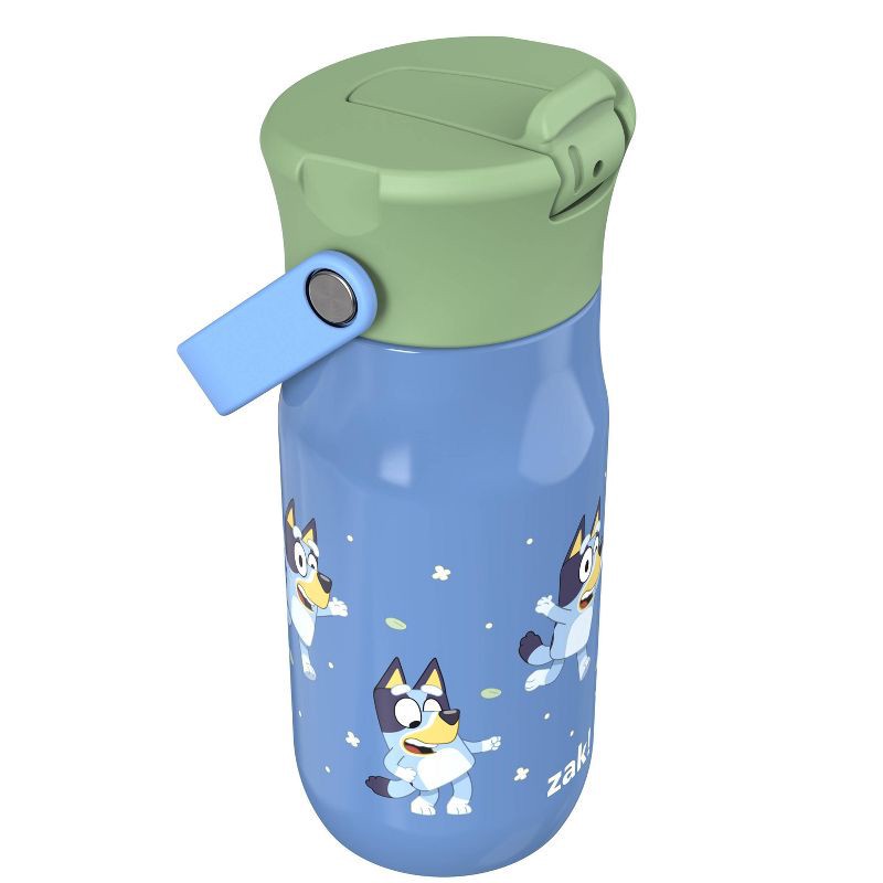 slide 3 of 6, Zak Designs 14oz Bluey Stainless Steel Vacuum Harmony Straw Water Bottle Blue, 14 oz