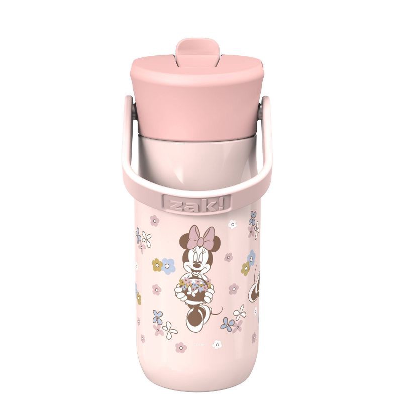 slide 2 of 6, Zak Designs 14oz Minnie Stainless Steel Vacuum Harmony Straw Water Bottle, 14 oz