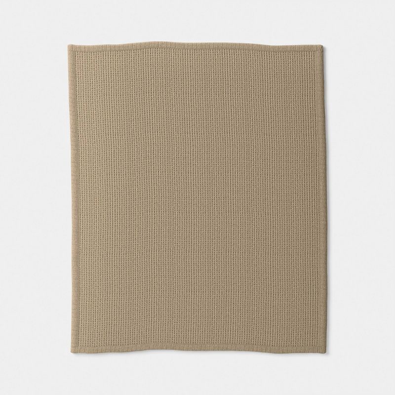 slide 3 of 5, Chenille Knit Throw Blanket with Faux Shearling Reverse Taupe - Threshold™, 1 ct