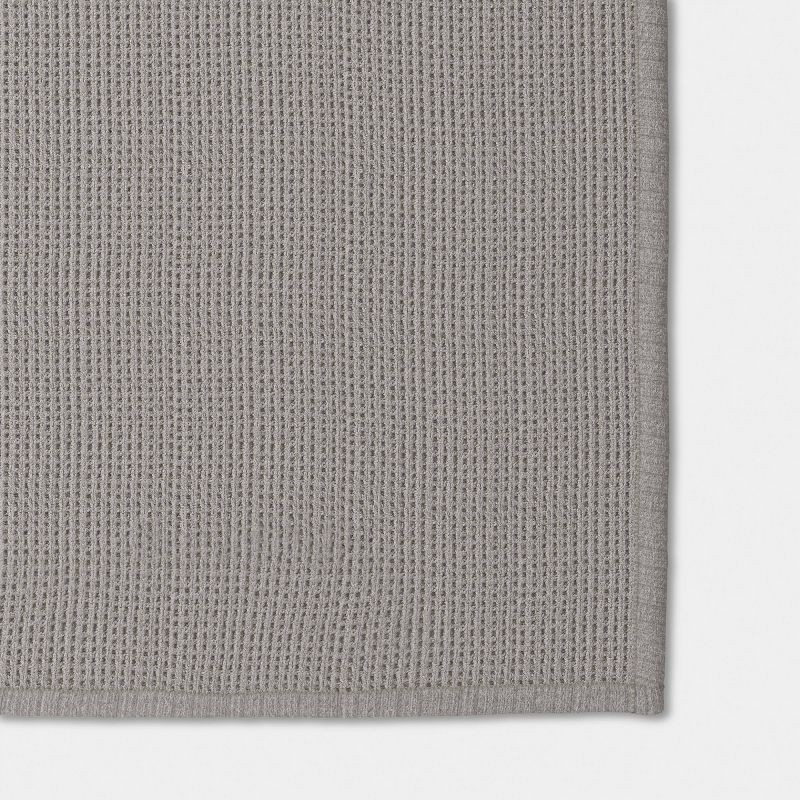 slide 4 of 5, Chenille Knit Throw Blanket with Faux Shearling Reverse Gray - Threshold™, 1 ct