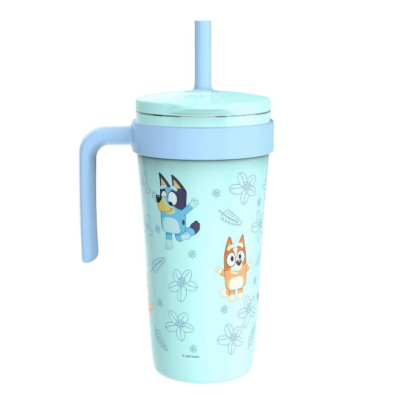 slide 2 of 5, Zak Designs 18oz Bluey Stainless Steel Vacuum Fairway Straw Tumbler Blue, 18 oz