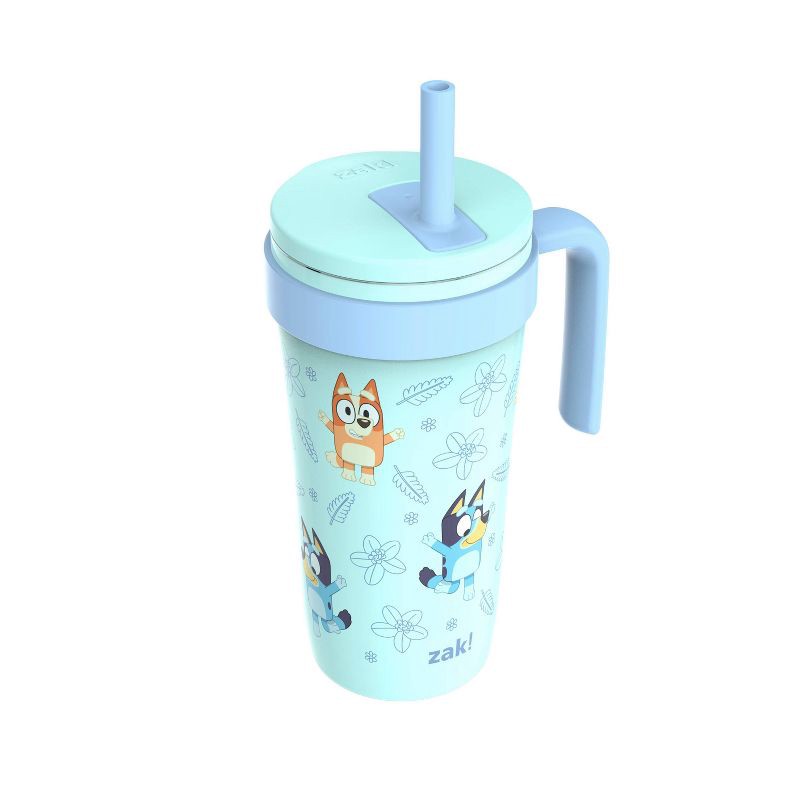 slide 3 of 5, Zak Designs 18oz Bluey Stainless Steel Vacuum Fairway Straw Tumbler Blue, 18 oz