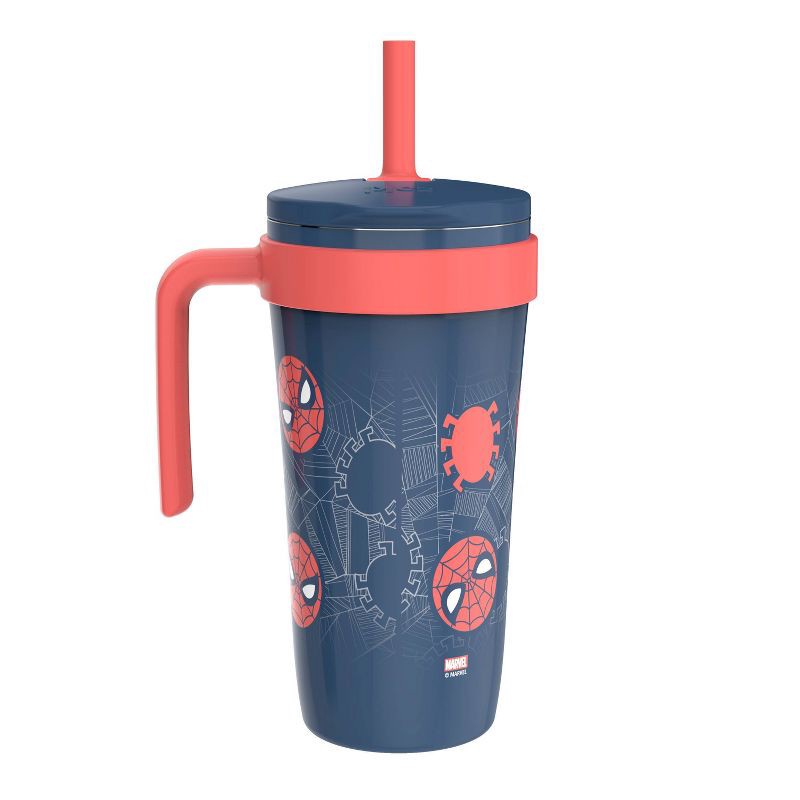 slide 2 of 5, Zak Designs 18oz Spider and Friends Stainless Steel Vacuum Fairway Straw Tumbler, 18 oz