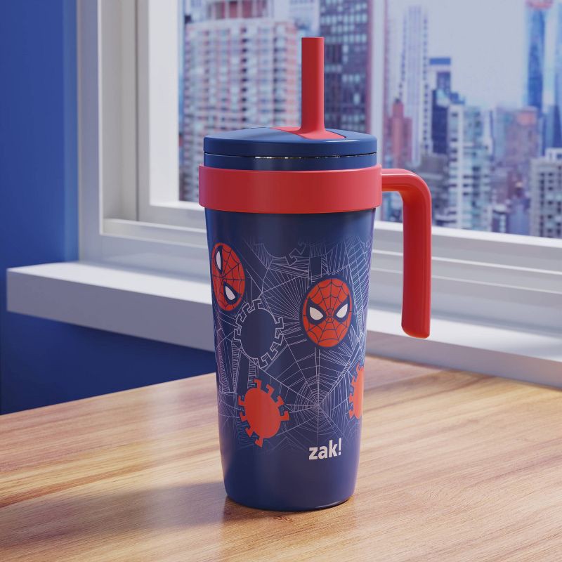 slide 4 of 5, Zak Designs 18oz Spider and Friends Stainless Steel Vacuum Fairway Straw Tumbler, 18 oz