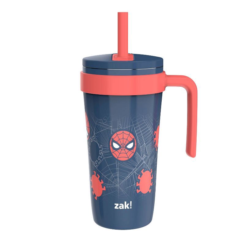slide 1 of 5, Zak Designs 18oz Spider and Friends Stainless Steel Vacuum Fairway Straw Tumbler, 18 oz