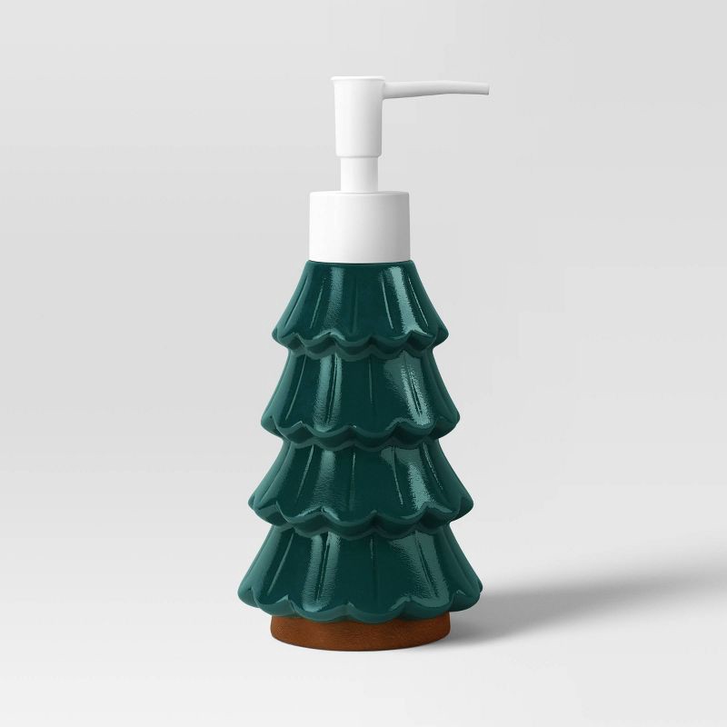 slide 1 of 3, Green Tree Christmas Soap Pump - Wondershop™, 1 ct
