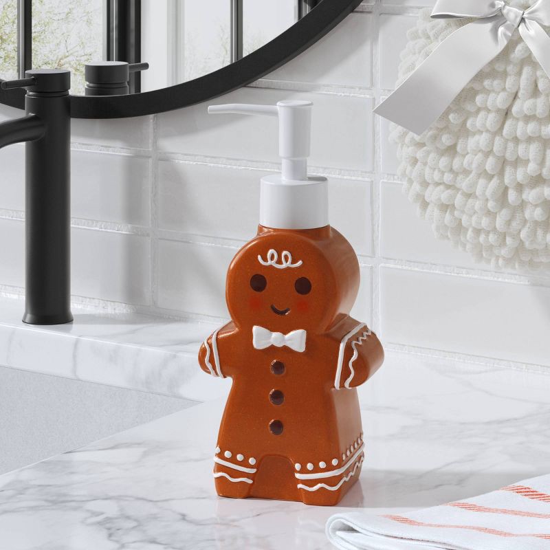 slide 2 of 3, Gingerbread Man Christmas Soap Pump - Wondershop™, 1 ct