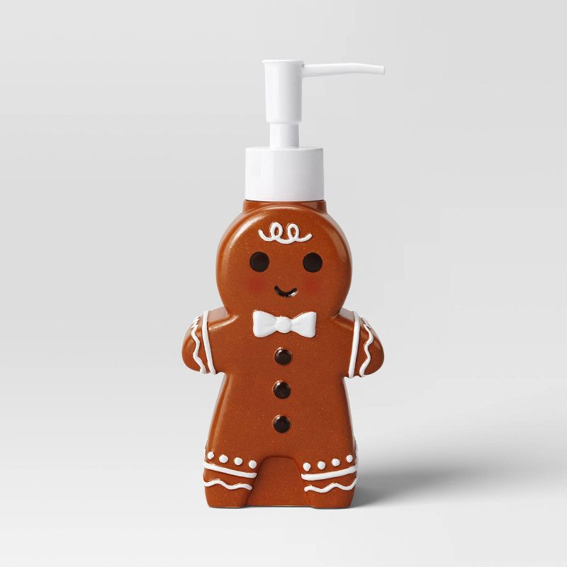 slide 1 of 3, Gingerbread Man Christmas Soap Pump - Wondershop™, 1 ct