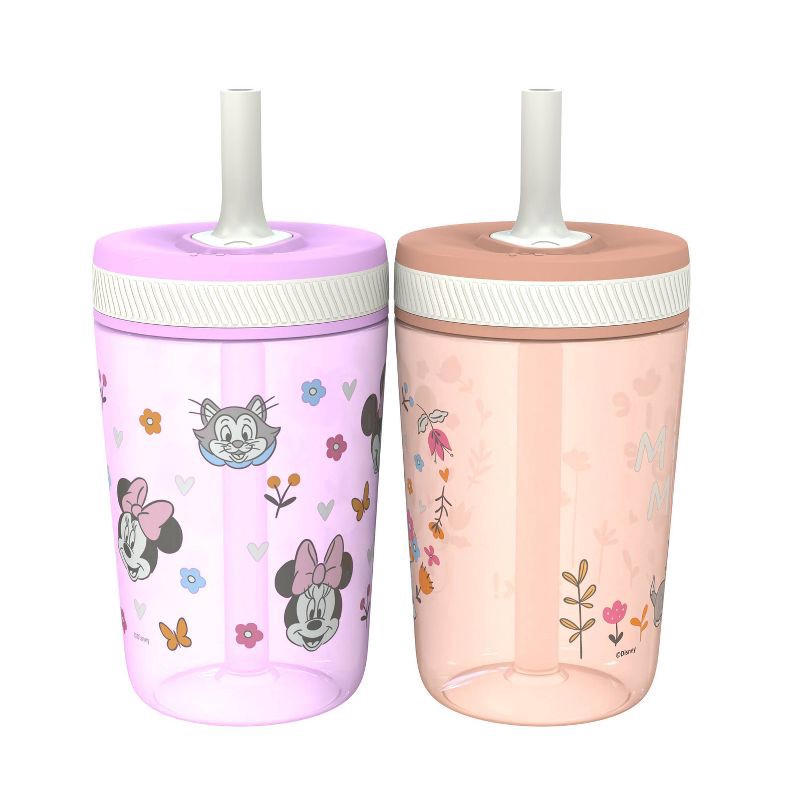 slide 2 of 6, Zak Designs 2pk 15oz Minnie Kelso Tumbler Set Pink/Orange, 2 ct; 15 oz