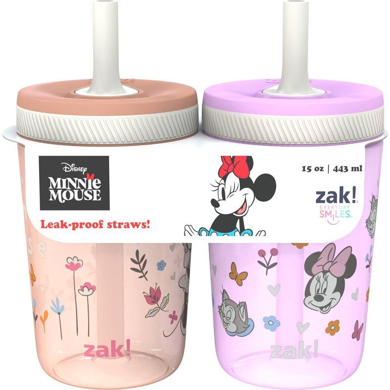 slide 6 of 6, Zak Designs 2pk 15oz Minnie Kelso Tumbler Set Pink/Orange, 2 ct; 15 oz
