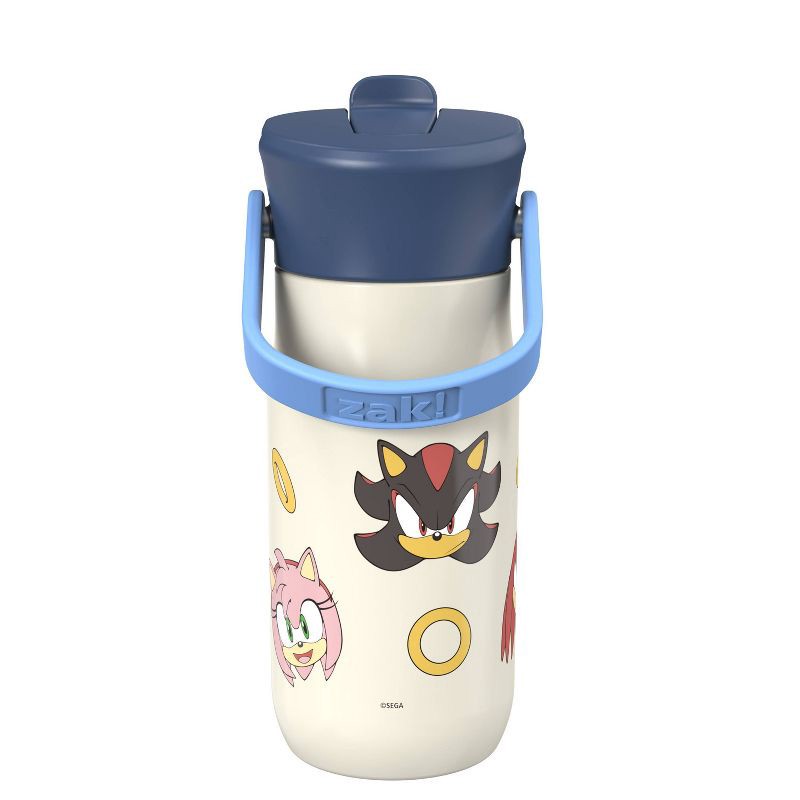 slide 2 of 6, Zak Designs 14oz Sonic Stainless Steel Vacuum Harmony Straw Water Bottle Off- White, 14 oz