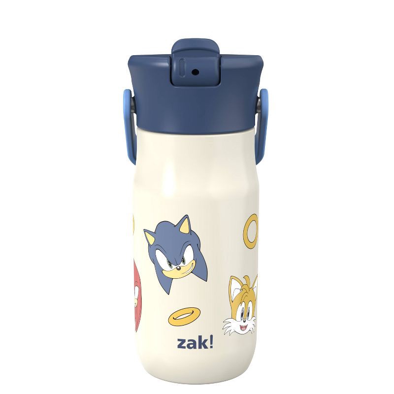 slide 1 of 6, Zak Designs 14oz Sonic Stainless Steel Vacuum Harmony Straw Water Bottle Off- White, 14 oz