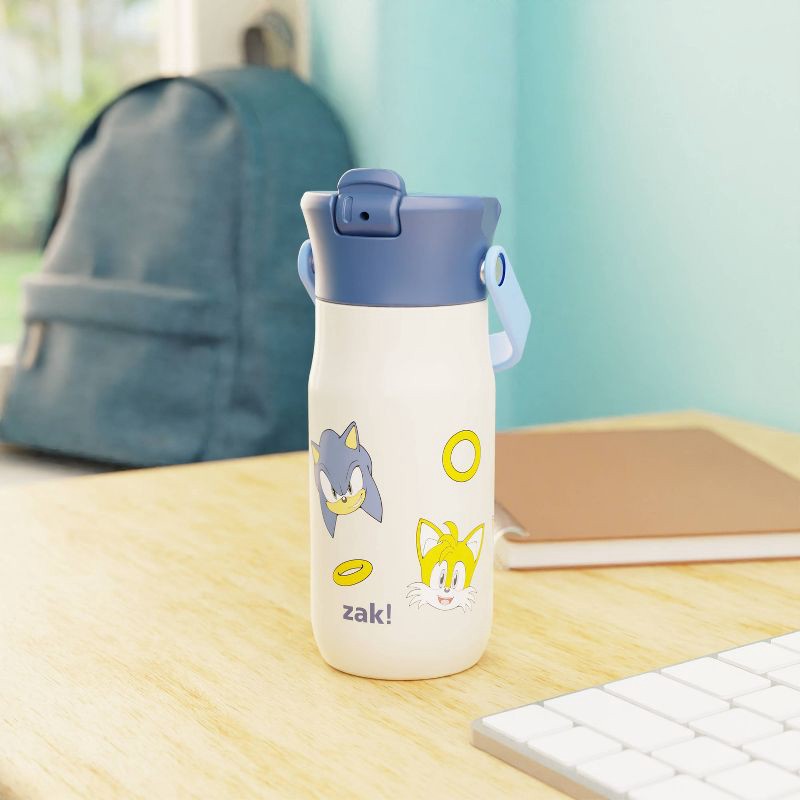 slide 5 of 6, Zak Designs 14oz Sonic Stainless Steel Vacuum Harmony Straw Water Bottle Off- White, 14 oz