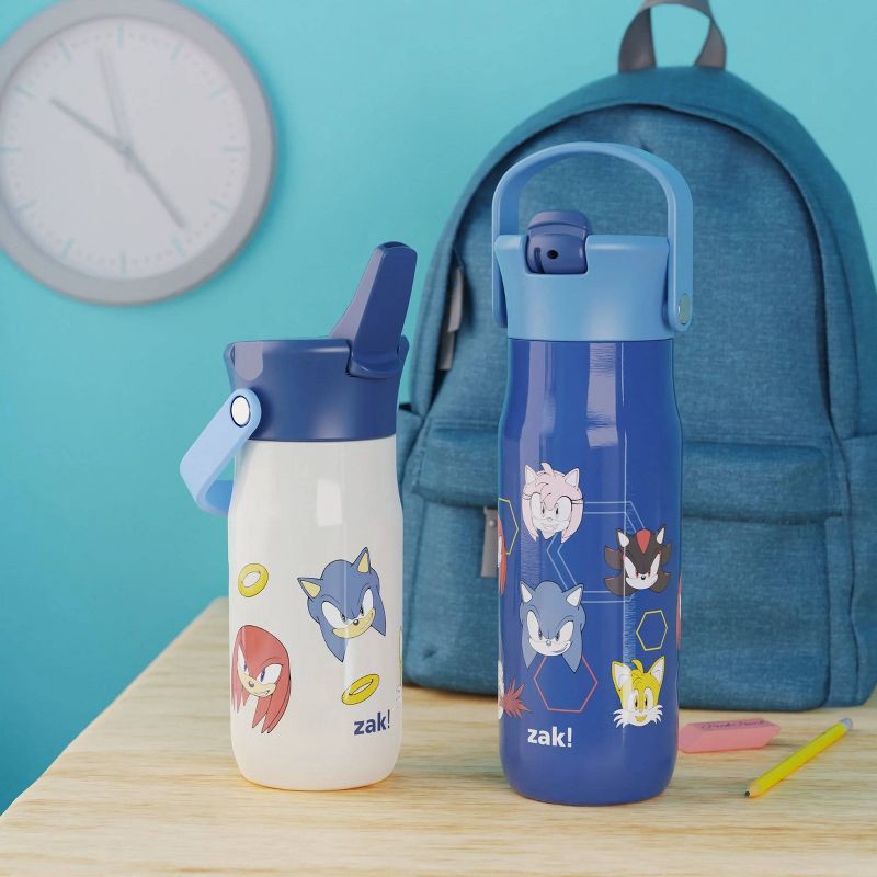 slide 6 of 6, Zak Designs 14oz Sonic Stainless Steel Vacuum Harmony Straw Water Bottle Off- White, 14 oz