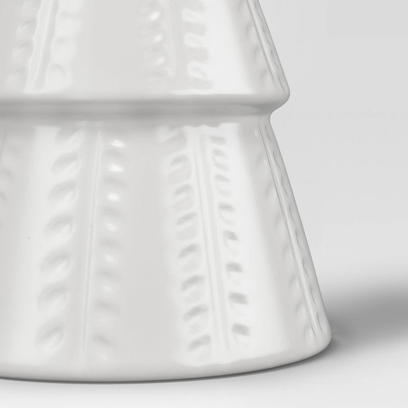 slide 3 of 3, 10" Ceramic Tree Shaped Christmas Decor White - Wondershop™, 1 ct