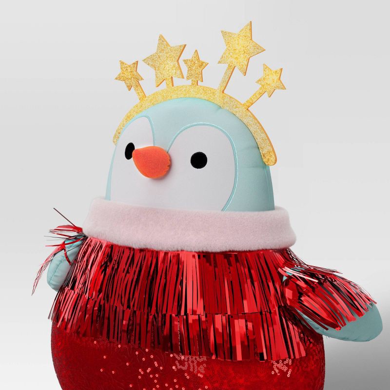 slide 3 of 3, Christmas Featherly Friends™ Pillow Red Tinsel - Wondershop™, 1 ct