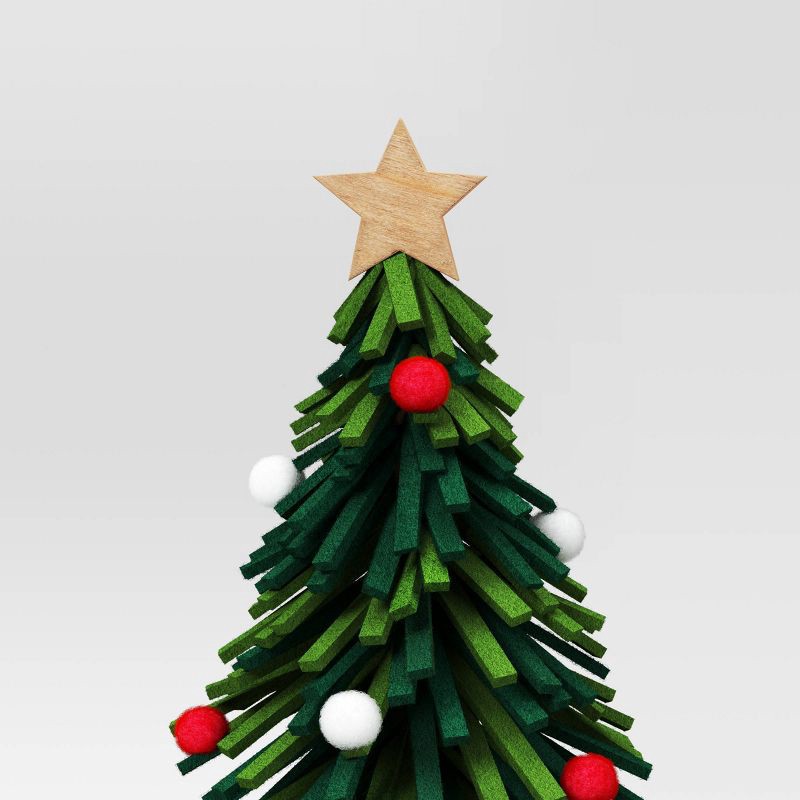 slide 3 of 3, 10" Christmas Fabric Tree Decor Green - Wondershop™, 1 ct
