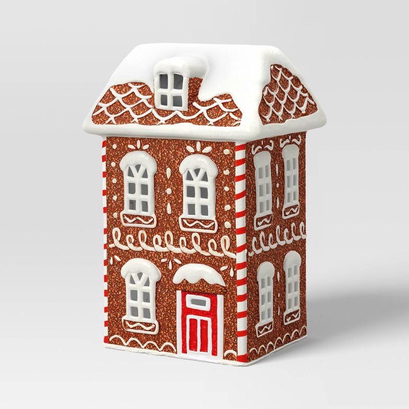 slide 3 of 3, Christmas Ceramic Gingerbread House Decor Townhouse - Wondershop™, 1 ct