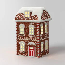 Christmas Ceramic Gingerbread House Decor Townhouse - Wondershop™