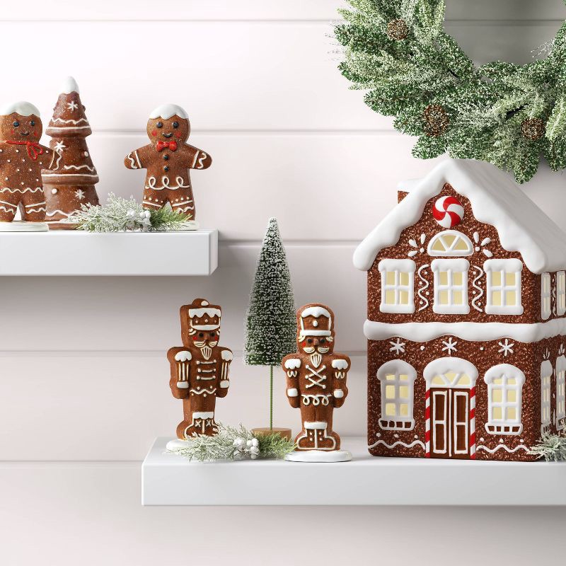 slide 2 of 3, 2pk Christmas Ceramic Gingerbread Nutcracker Decor - Wondershop™, 2 ct
