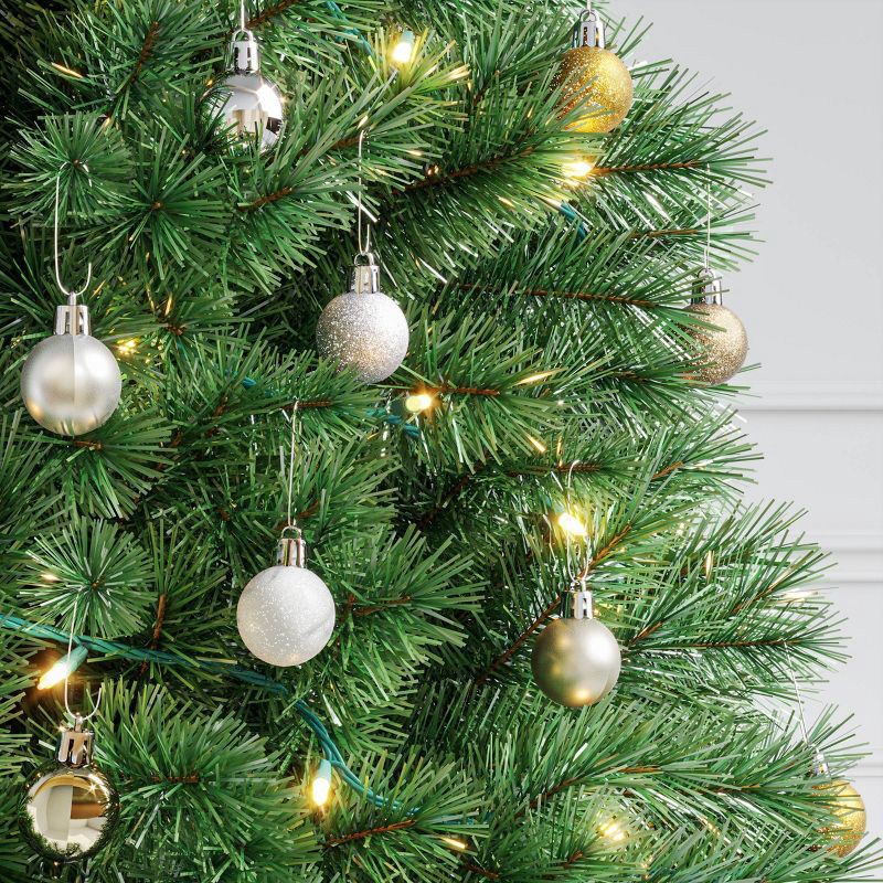 slide 2 of 3, 25ct Christmas 30mm Ornament Set Silver/Champagne/Gold/White - Wondershop™, 25 ct