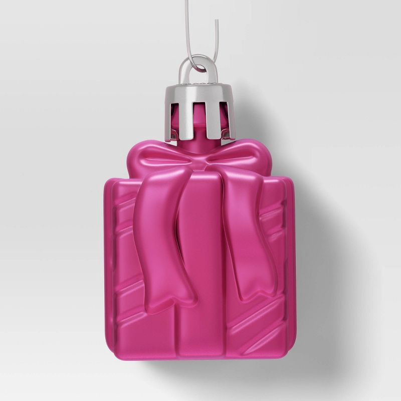 slide 4 of 4, 25ct Christmas 30mm Ornament Set Pink/White Iridescent - Wondershop™, 25 ct