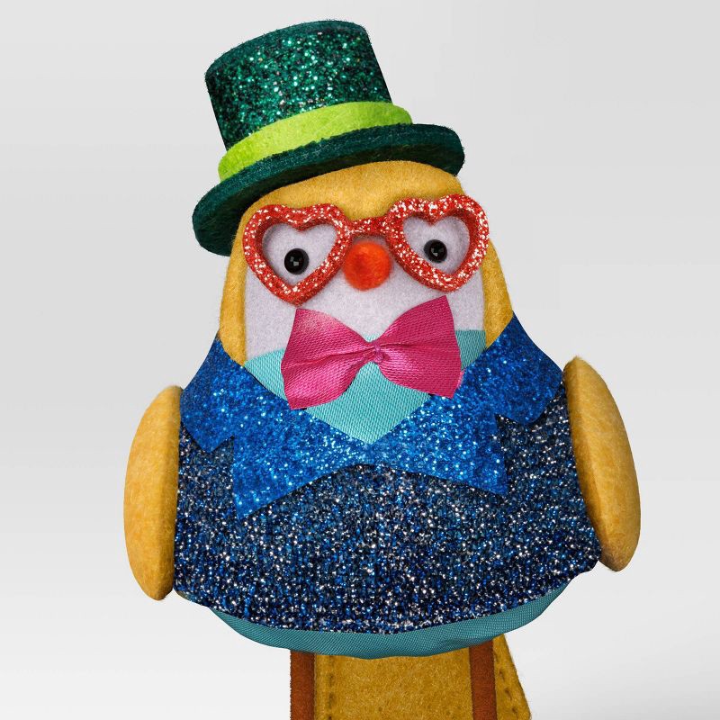 slide 3 of 5, 4.25" 3pk Christmas Featherly Friends™ Decor Tinsel Tidings - Wondershop™, 3 ct