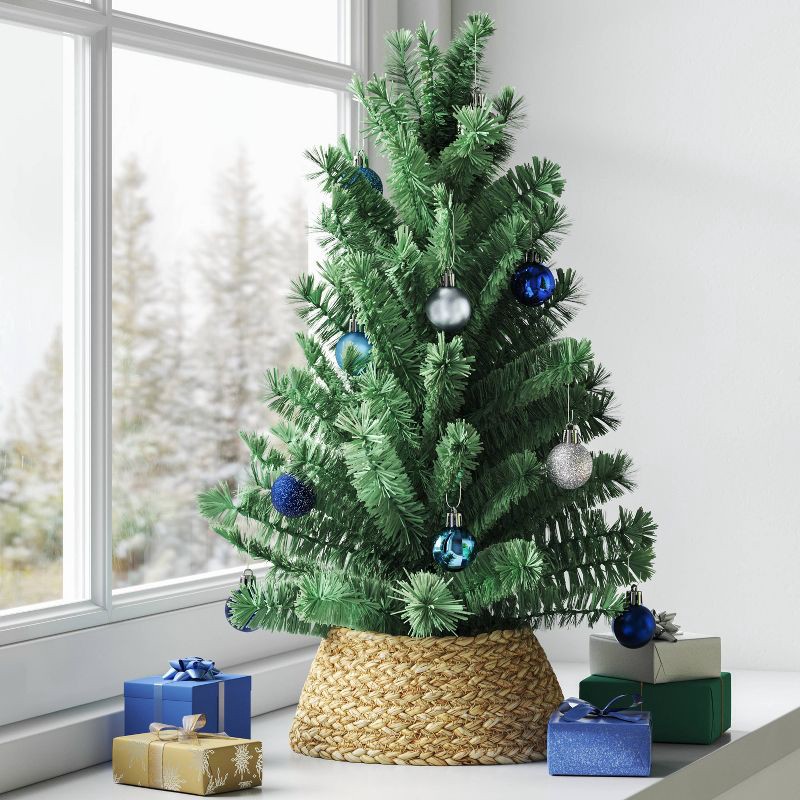 slide 2 of 4, 25ct Christmas 30mm Ornament Set Blue/Silver - Wondershop™, 25 ct