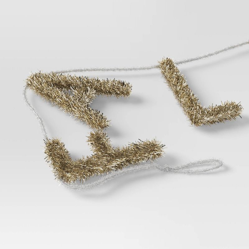 slide 3 of 3, 72" Christmas "Falala" Garland Champagne Gold - Wondershop™, 1 ct