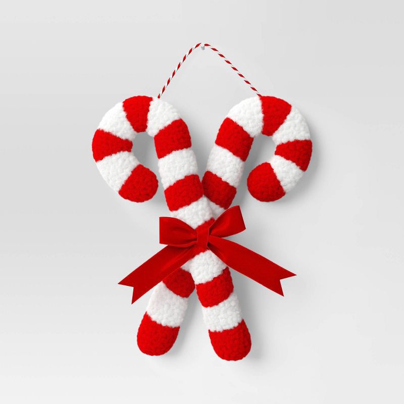 slide 1 of 4, 20" Christmas Candy Cane Wall Hanging Decor - Wondershop™, 1 ct