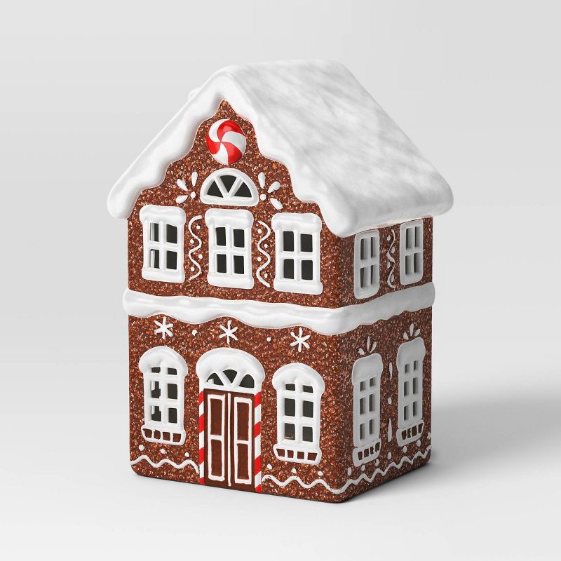 slide 3 of 3, Christmas Ceramic Gingerbread House Decor Tall House - Wondershop™, 1 ct