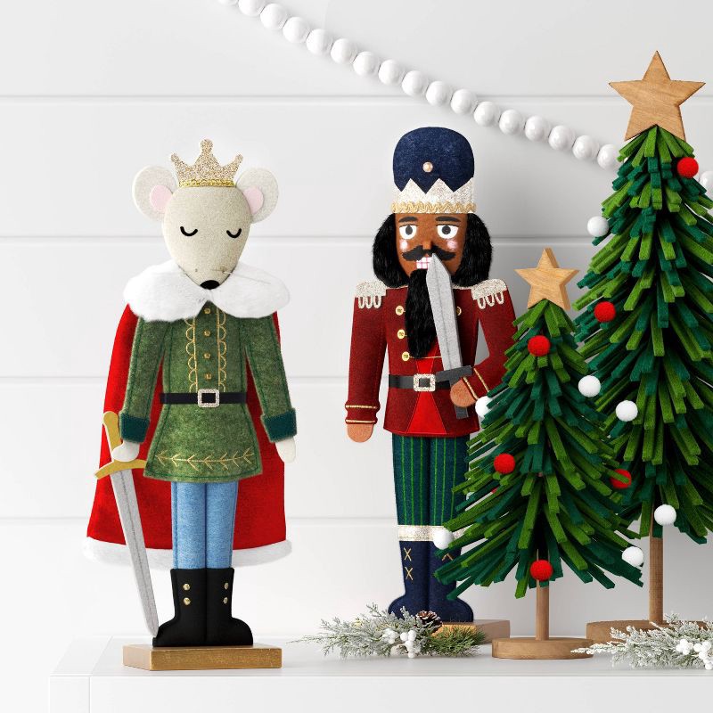 slide 2 of 3, Christmas Fabric Nutcracker Figural Decor - Wondershop™, 1 ct