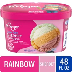 Kroger Deluxe Low Fat Rainbow Sherbet