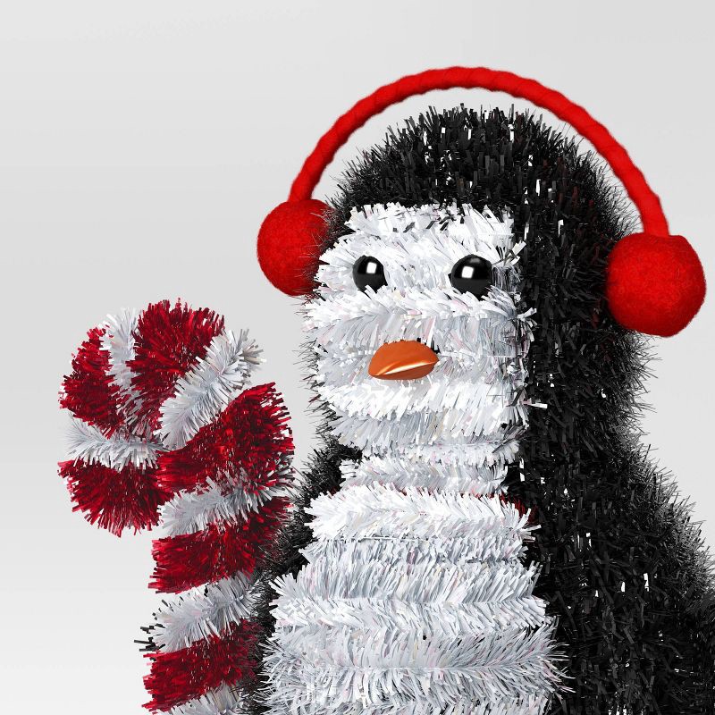 slide 4 of 4, Christmas Tinsel Penguin with Headphones - Wondershop™, 1 ct