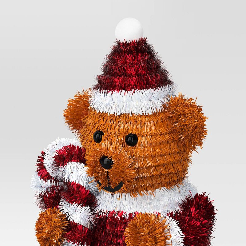 slide 3 of 3, Christmas Tinsel Teddy Bear - Wondershop™, 1 ct