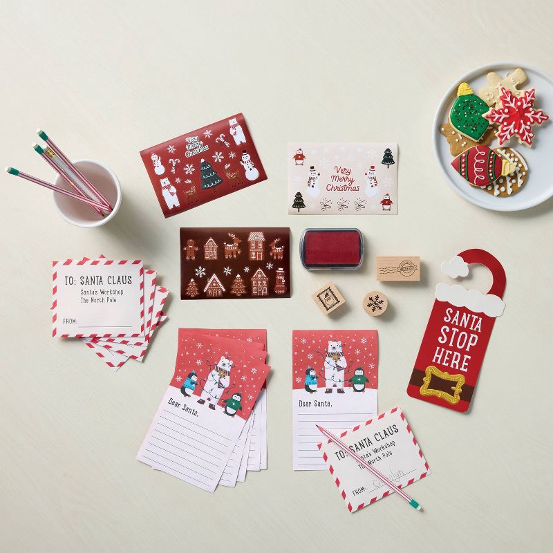 slide 2 of 3, 20pc Letters To Santa Christmas Stationery Kit - Wondershop™, 20 ct