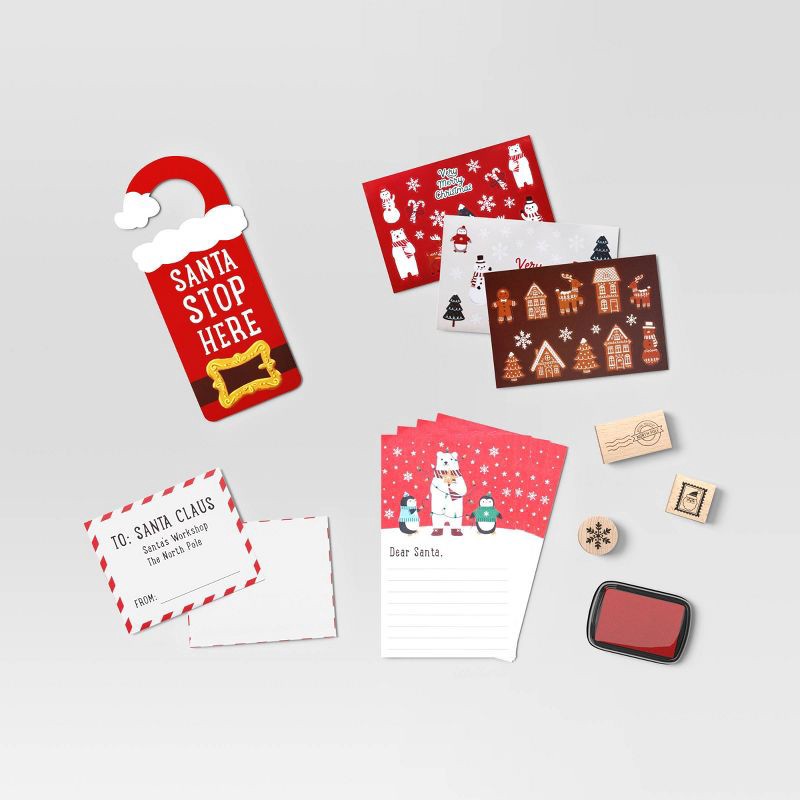 slide 1 of 3, 20pc Letters To Santa Christmas Stationery Kit - Wondershop™, 20 ct