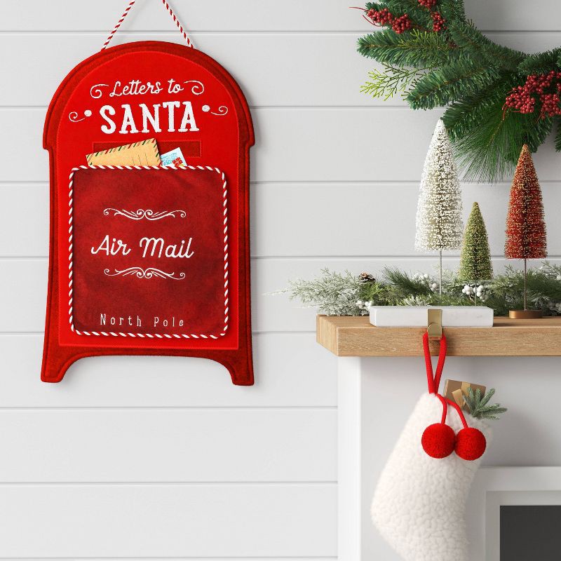 slide 2 of 4, 21" Christmas Santa's Mailbox Wall Hanging Decor - Wondershop™, 1 ct