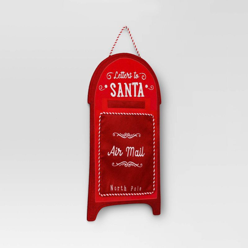 slide 3 of 4, 21" Christmas Santa's Mailbox Wall Hanging Decor - Wondershop™, 1 ct