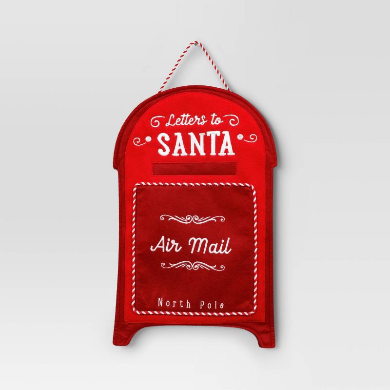 slide 1 of 4, 21" Christmas Santa's Mailbox Wall Hanging Decor - Wondershop™, 1 ct