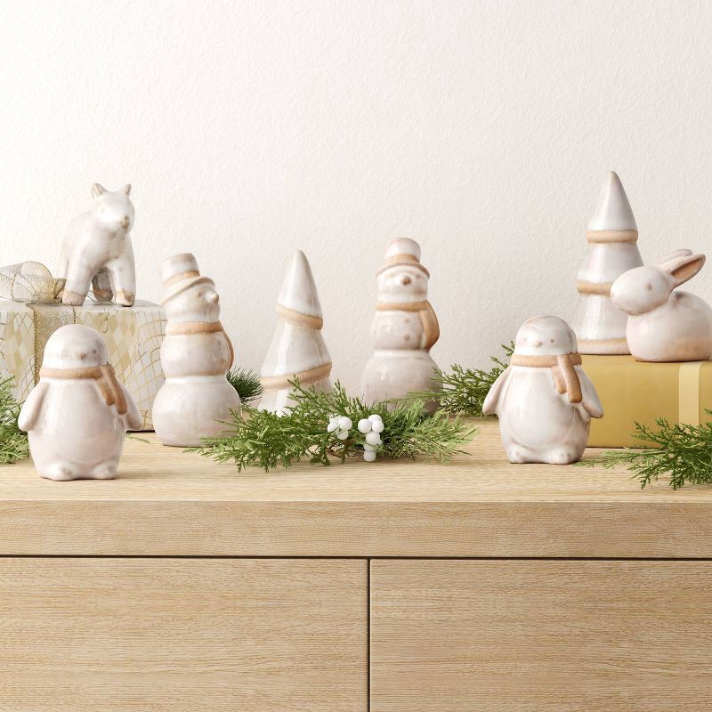slide 2 of 6, 8pk Ceramic White Christmas Set - Wondershop™, 8 ct