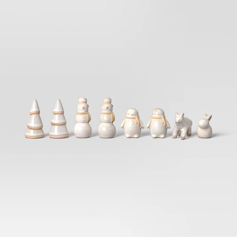 slide 1 of 6, 8pk Ceramic White Christmas Set - Wondershop™, 8 ct
